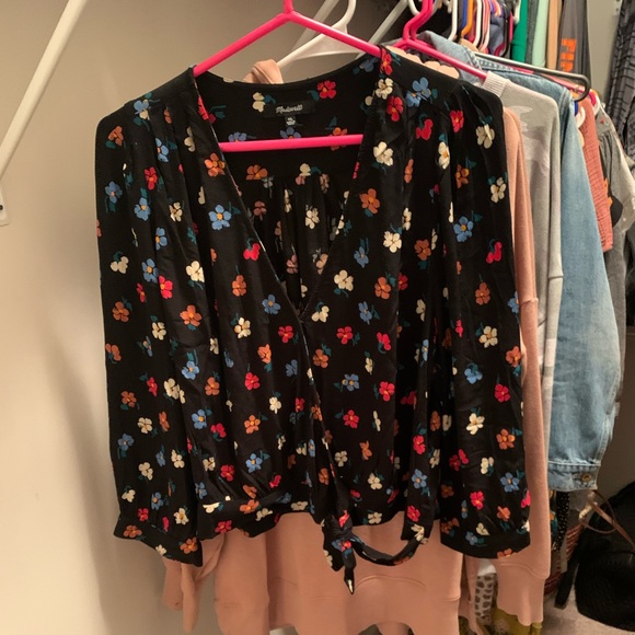 Madewell cropped wrap top - Picture 2 of 3